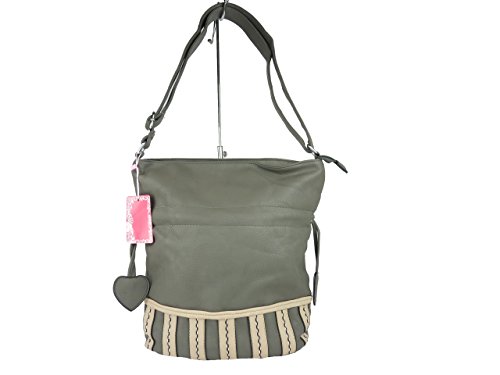 G&T 0402 - Body para Mujer, Varios Bolso Bandolera (35 x 30 x 17 cm), Color Gris, Talla Mittel