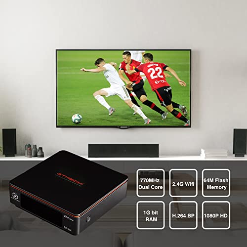 GT Media V9 Prime Satelite Ricevitore Codificador - Aoxun DVB S2X Decodificador Oficial Freesat, 1080P Full HD CCcam Newcam IPTV, con 2.4G WiFi Incorporado, Versión actualizada de V9 Super y Nova V8