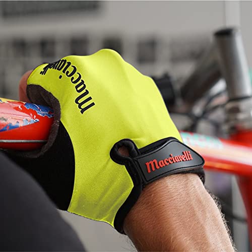 Guantes de Ciclismo, Guantes MTB de Medio Dedo, Adecuado para Bicicleta de Carretera y de Montaña, Guantes Bici para Hombres y Mujeres (Límon)