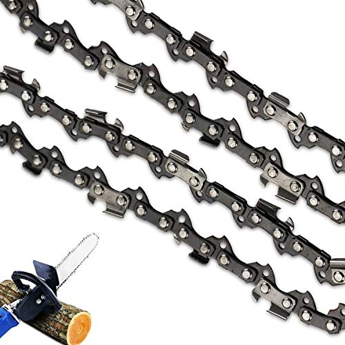 Guía de cadena y 4 cadenas de motosierra, guía de motosierra, 35 cm, cadenas de motosierras cuadradas 3/8 pulgadas, 1,3 mm, 50 eslabones longitud compatible con Stihl