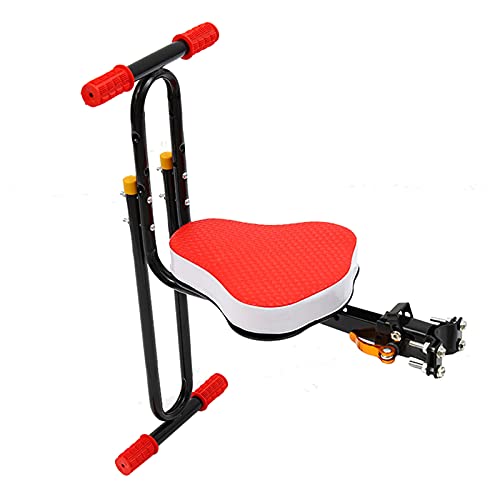 GUTYRE Asiento para Niños para Bicicleta Eléctrica, Asiento De Seguridad para Bicicleta Plegable, Asiento Delantero para Bicicleta, Asiento para Niño para Bicicleta con Pedales,Rojo