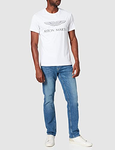 Hackett London Amr Logo tee Camiseta, 800 Blanco, M para Hombre