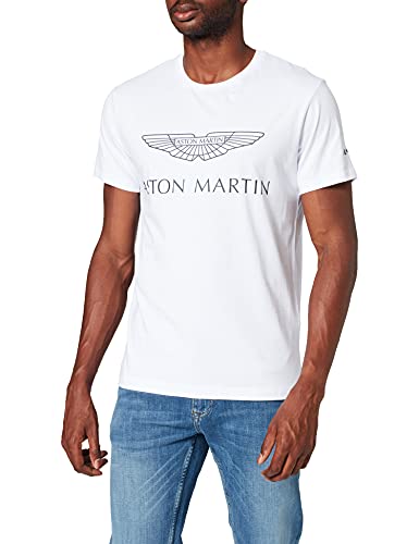 Hackett London Amr Logo tee Camiseta, 800 Blanco, M para Hombre