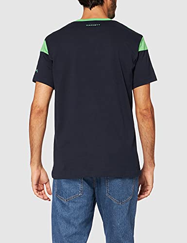 Hackett London Amr Multi Tee Camiseta Hombre, Verde (Green/Blue Navy 6A6), Medium