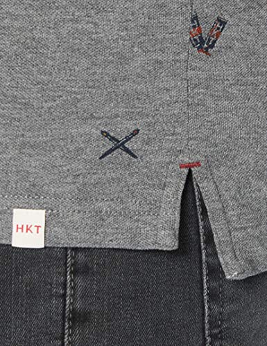 Hackett London HKT Art Print Camisa polo, 913 Light Grey Marl, M para Hombre