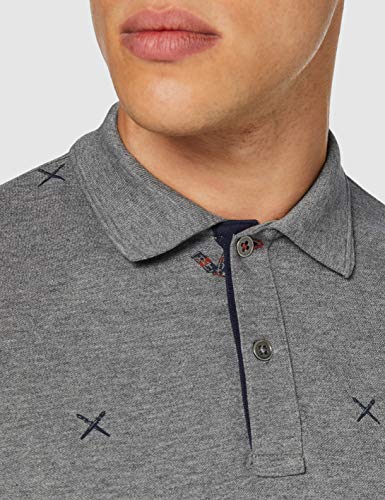 Hackett London HKT Art Print Camisa polo, 913 Light Grey Marl, M para Hombre