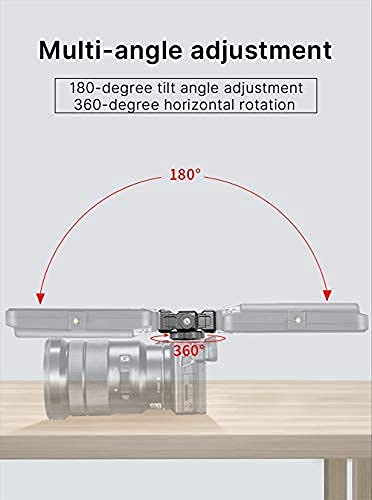 HAFOKO Adjustable Angle Monitor Mount with Quick Release 1/4" Screw Compatible for Universal 5"/7" Camera Monitor（Loading Capacity 1.2kg