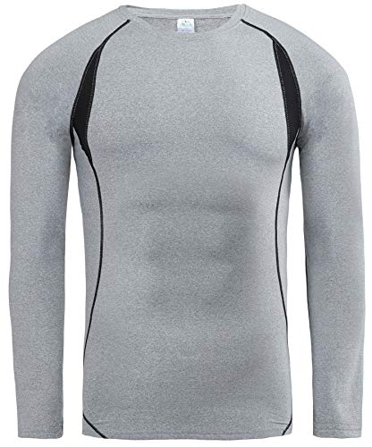 HAINES Conjunto Termico Hombre Ropa Interior Termica Esqui Camiseta Termica  para Montaña Ciclismo Fitness Gris…