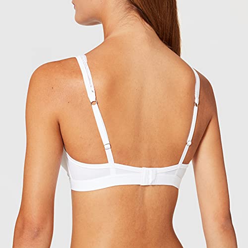 Hanro Cotton Lace Soft Cup BH Sujetador sin Aros, Blanco (White 0101), 80C para Mujer