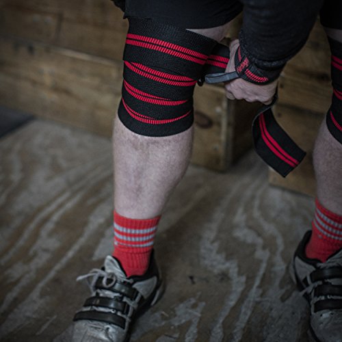 Harbinger Red Line Knee Wraps Red Line Knee Wraps, Unisex adulto, Black/Red, Standard (46300)