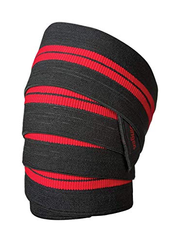 Harbinger Red Line Knee Wraps Red Line Knee Wraps, Unisex adulto, Black/Red, Standard (46300)