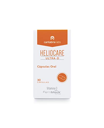 Heliocare Cápsulas Ultra D - Fotoprotección desde el Interior, Previene el Fotoenvejecimiento, Protección Solar Extra con Vitamina C, D y E, 30 cápsulas