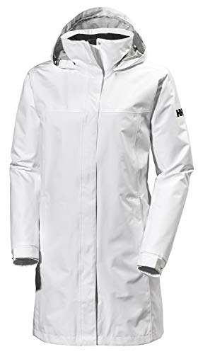 Helly Hansen W Aden Long Coat Jacket, Blanco, L para Mujer