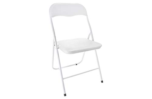 HERSIG - Silla Plegable | Silla Metalica Plegable - Color Blanco