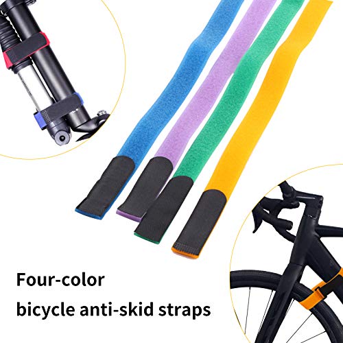Hileyu 12 correas de bicicleta ajustables para bicicleta con estabilizador de rueda de bicicleta para bicicleta Rack Accesorios para transportar bicicletas