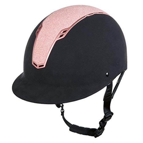 HKM Graz Cascos, Unisex Adulto, Negro y Oro Rosa, S-M (55-57cm)