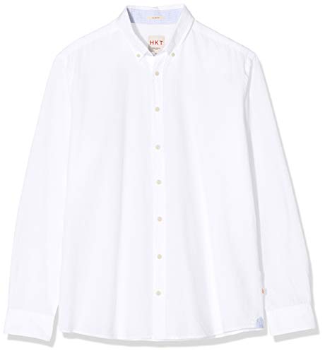 HKT by Hackett Hkt Super Ox Camisa, Blanco (800white 800), 44 (Talla del Fabricante: X-Large) para Hombre