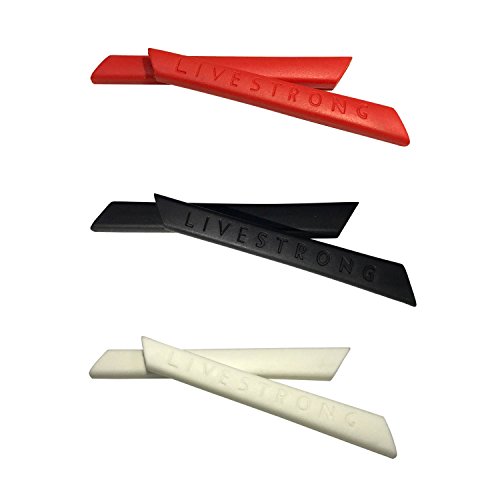 HKUCO Red/Black/White Replacement Silicone Leg Set For Oakley Jawbone Vented Sunglasses Earsocks Rubber Kit