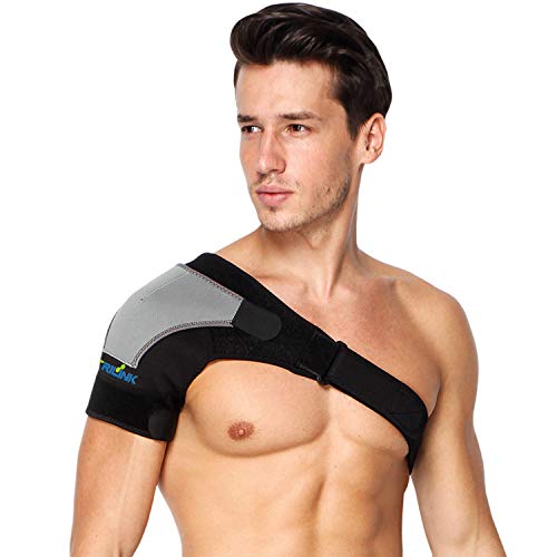 Hombrera Ajustable para Hombre y Mujer - Hombreras Deportivas Compatible con Paquete Frío/ Caliente - para el Manguito Rotador, Alivio del Dolor de Hombro, Desgarro de Labrum, Bursitis