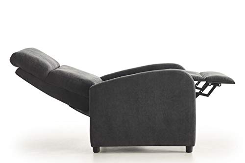 Home Heavenly®- Butaca reclinable, sillón Relax Nexus, cómodo y Compacto para salón, reposapies, Color Gris