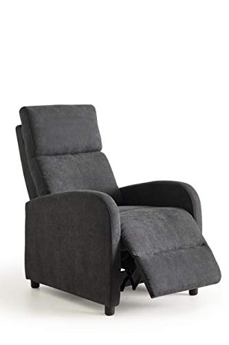 Home Heavenly®- Butaca reclinable, sillón Relax Nexus, cómodo y Compacto para salón, reposapies, Color Gris