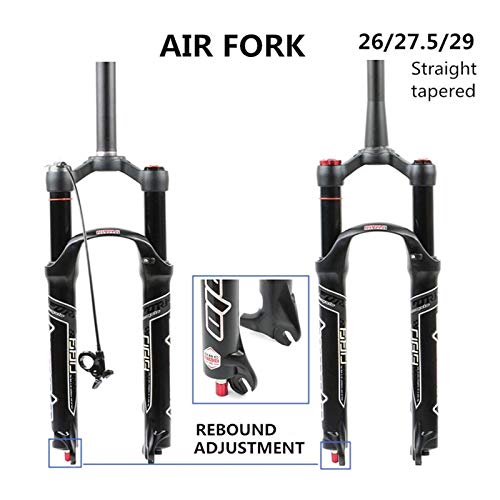 Horquilla Delantera MTB,Amortiguación Regulable Bloqueo Manual/Bloqueo Remoto Horquillas de Suspensión para Bicicletas (Color : A, Size : 29 Inch)