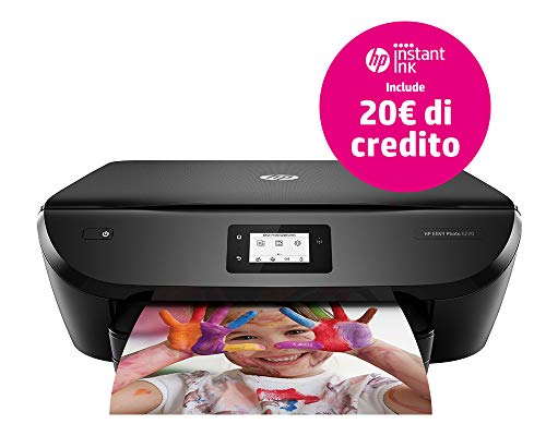 HP ENVY Photo 6220 - Impresora fotográfica multifunción, inalámbrica, color negro con Instant Ink, bandeja de 100 páginas, tarjeta de registro negro Negro