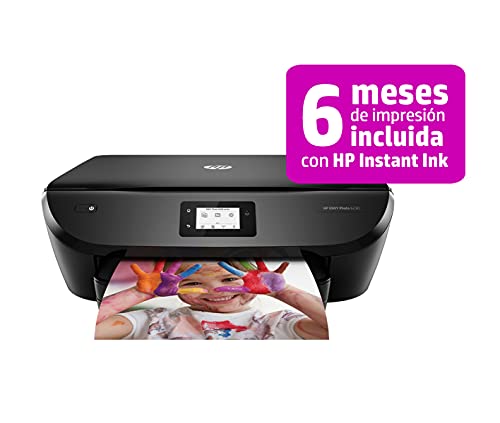 HP Envy Photo 6230 K7G25B, Impresora Multifunción Tinta A4, Color, Imprime, Escanea y Copia, Wi-Fi, USB 2.0, HP Smart App, Incluye 4 Meses del Servicio Instant Ink, Negra