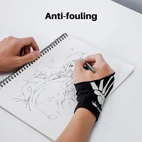 Huion Skeleton Glove para Tableta Gráfica de Dibujo, Guante Antiincrustante Ideal para Personas que Usan Tabletas de Dibujo y Cajas de luz (1 Unidad de Tamaño Libre, Bueno para la Mano Derecha)