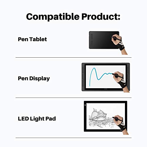 Huion Skeleton Glove para Tableta Gráfica de Dibujo, Guante Antiincrustante Ideal para Personas que Usan Tabletas de Dibujo y Cajas de luz (1 Unidad de Tamaño Libre, Bueno para la Mano Derecha)