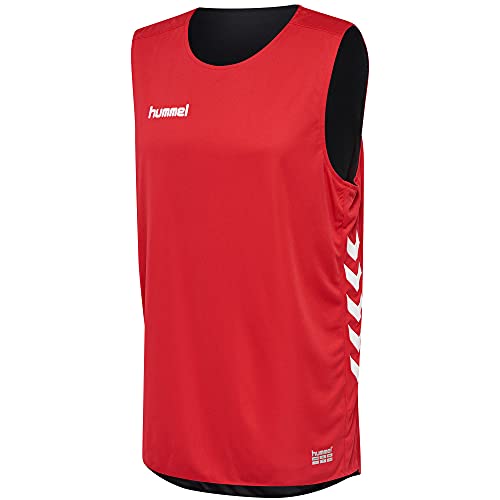 hummel Camiseta Basket sin Mangas Rojo/Negro 100% poliéster Unisex Talla M (HU084-M)