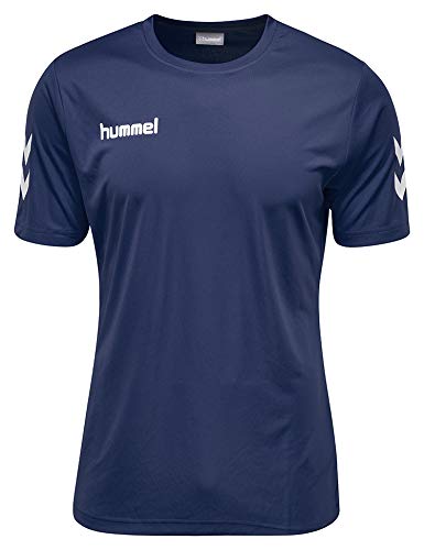 hummel Camiseta de Hombre de poliéster, Otoño-Invierno, Hombre, Color Azul Marino, tamaño Medium