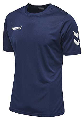 hummel Camiseta de Hombre de poliéster, Otoño-Invierno, Hombre, Color Azul Marino, tamaño Medium