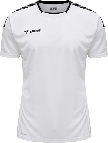 hummel Hmlauthentic Poly Jersey S/S Camiseta, Hombre, Blanco, Extra-Large