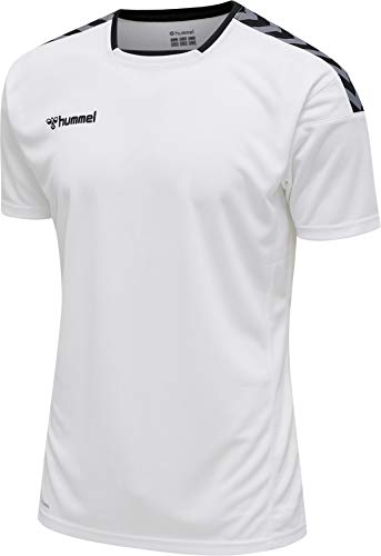 hummel Hmlauthentic Poly Jersey S/S Camiseta, Hombre, Blanco, Extra-Large