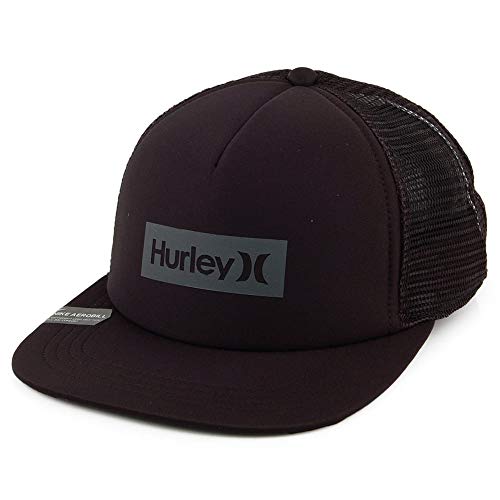 Hurley M O&o Square Trucker Hat Gorra, Hombre, Black, 1SIZE