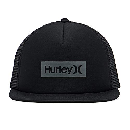 Hurley M O&o Square Trucker Hat Gorra, Hombre, Black, 1SIZE
