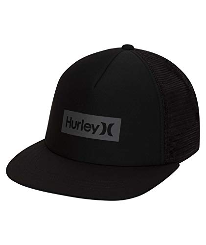 Hurley M O&o Square Trucker Hat Gorra, Hombre, Black, 1SIZE