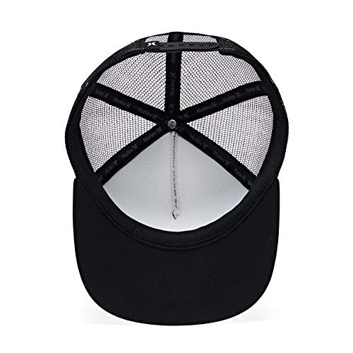 Hurley M O&o Square Trucker Hat Gorra, Hombre, Black, 1SIZE