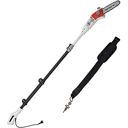 IKRA 78001850 Podadora Telescópica Eléctrica, 185mm, Alcance 4m, 750 W, 230 V, Rojo/Blanco/Negro