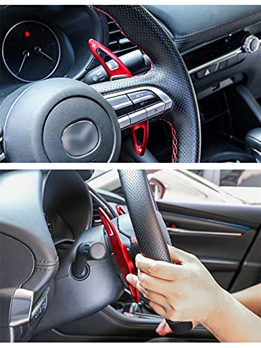Interior del Coche D-S-G Palanca Cambios Extender Palanca Cambios para Mazda 3 2019 para CX30 para MX30 2020 2021 para CX-30 para MX-30 E-SKYACTIV-G Turbo Decorazione Auto (Color : Rojo)