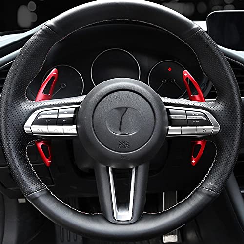 Interior del Coche D-S-G Palanca Cambios Extender Palanca Cambios para Mazda 3 2019 para CX30 para MX30 2020 2021 para CX-30 para MX-30 E-SKYACTIV-G Turbo Decorazione Auto (Color : Rojo)