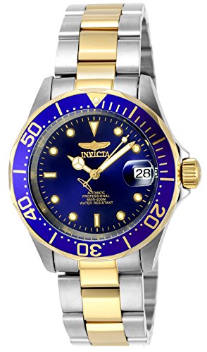 Invicta Pro Diver 8928 Reloj para Hombre Automático, 40mm, Azul/Dorado-Plateado