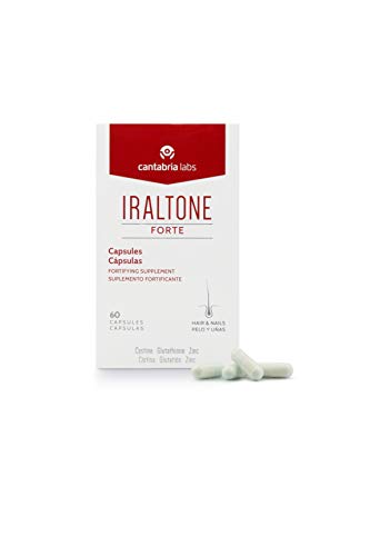 Iraltone Forte Capsulas - Complemento Alimenticio para el Manejo de la Caída Capilar Aguda o Estacional, Sin Color, Estándar, 690 G, 60 Unidades