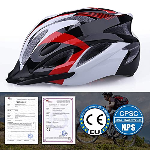 iWUNTONG Casco Bicicleta Adulto Hombre Mujer Casco de Bicicleta Certificado CE Casco MTB con Visera Extraíble Transpirable Casco Bici Carretera Montaña Road Ligero Cascos Ciclismo Ajustable 57-62cm