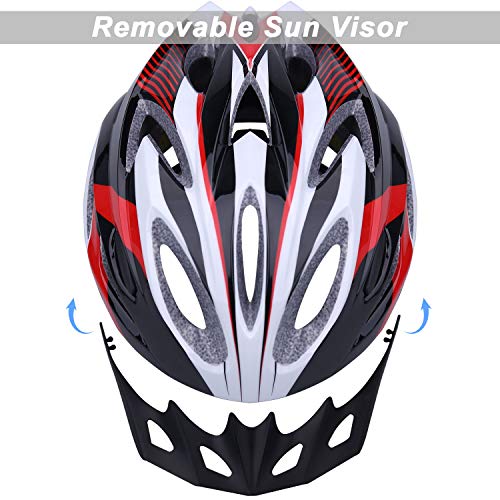 iWUNTONG Casco Bicicleta Adulto Hombre Mujer Casco de Bicicleta Certificado CE Casco MTB con Visera Extraíble Transpirable Casco Bici Carretera Montaña Road Ligero Cascos Ciclismo Ajustable 57-62cm