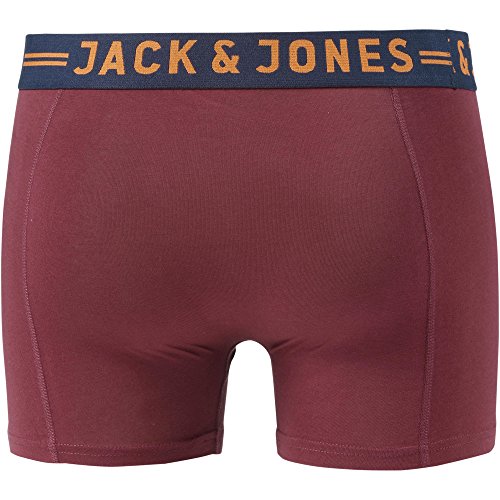 JACK & JONES JACLICHFIELD TRUNKS 3 PACK, Bóxer Hombre, Multicolor (Burgundy), XX-Large