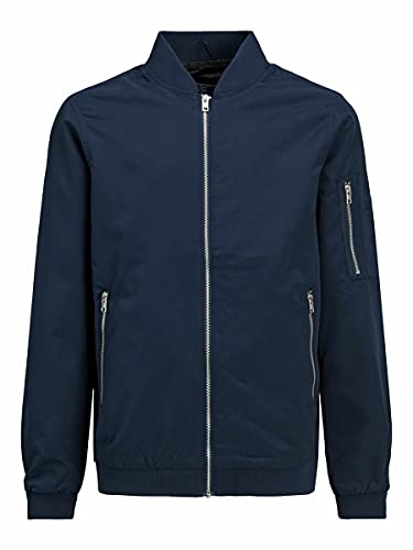 Jack & Jones JJERUSH Bomber JR Chaqueta, Azul Marino, Tamaño de la Cintura:90 cm para Niños