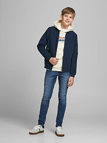 Jack & Jones JJERUSH Bomber JR Chaqueta, Azul Marino, Tamaño de la Cintura:90 cm para Niños