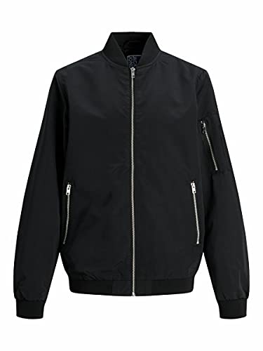 Jack & Jones Junior Jjerush Bomber Jr Chaqueta, Black, 164 para Niños